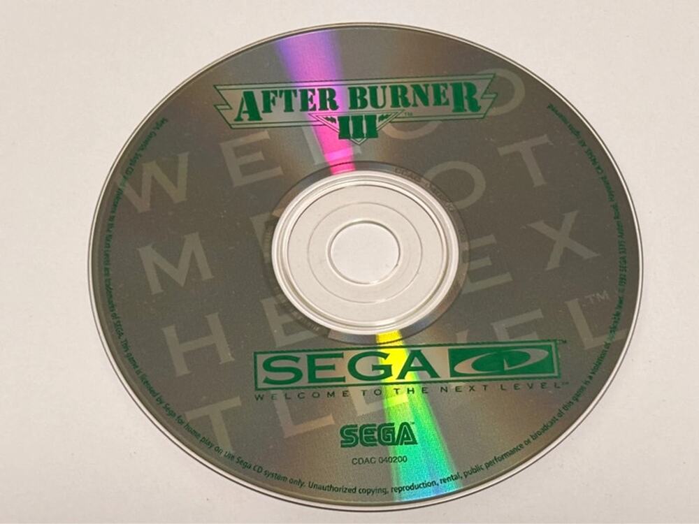 After Burner III 3 (Sega CD, 1992) Authentic Disc Only